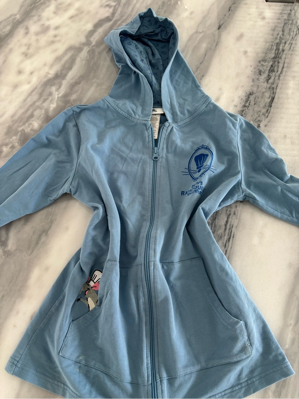 disney jacket ratatouille light blue hooded